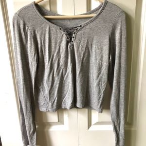 Grey crop top